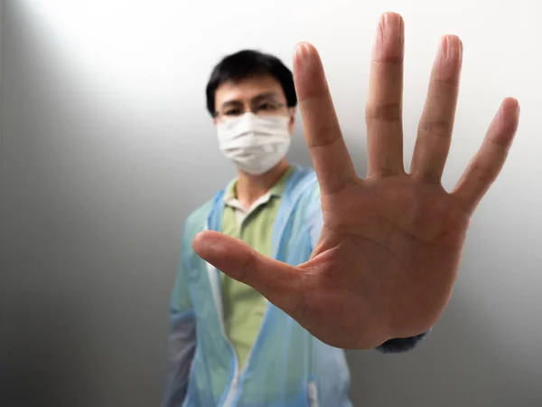 Azjata Białej Masce Zapobiec Wirusie Koronawirusowym Który Oficjalnie Nazywa Się — Zdjęcie stockowe