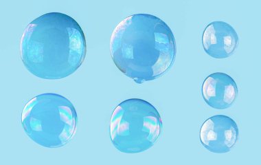 Çorba kabarcığı arka planda izole edilmiş. Yuvarlak yüzeyinde yansıma var.