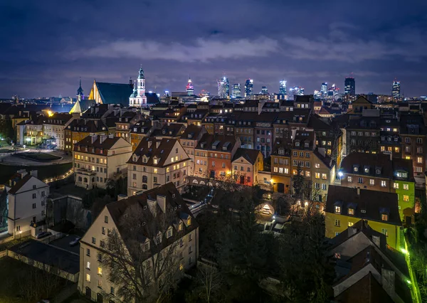 Varšava Polsko Letecký Pohled Město — Stock fotografie