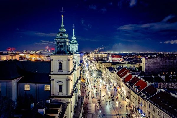 Warschau Polen Luchtfoto Van Oude Stad — Stockfoto