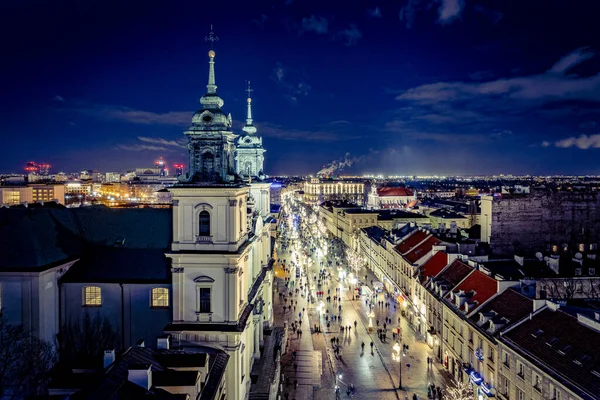 Warsaw, Poland. Aerial view of the old town.
