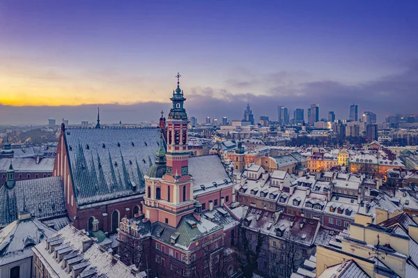 ポーランドのワルシャワ 市街地の空中風景 — ストック写真