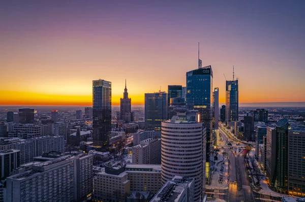 Warsaw Poland Aerial View City — Stock Photo, Image