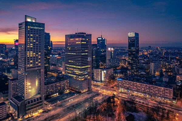 Варшава Польща Вигляд Повітря Місто — стокове фото
