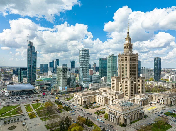 Varšava Polsko Letecký Pohled Město — Stock fotografie