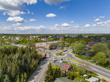 Varşova, Polonya. Şehrin havadan görünüşü