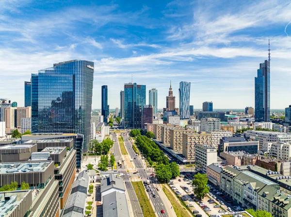 Warsaw Poland Aerial View City — Stock Photo, Image