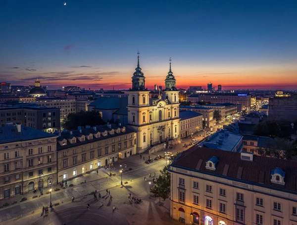 Varsovia Polonia Vista Aérea Ciudad —  Fotos de Stock