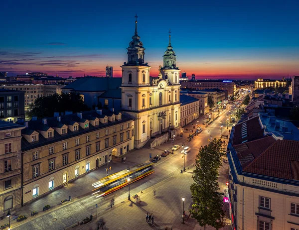 Warszawa Polska Widok Powietrza Miasto — Zdjęcie stockowe