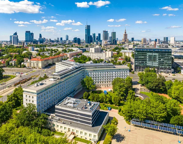 Warsaw Poland Aerial View City — Stock Photo, Image