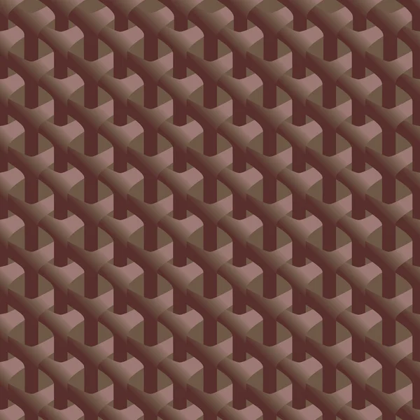 Naadloze gevlochten schors chocolade abstracte achtergrond — Stockvector