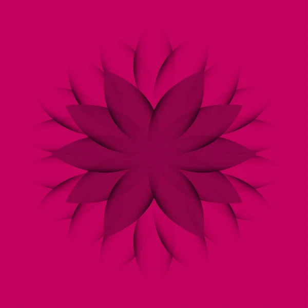 Kleurrijke wiel bloem geïsoleerd op paarse achtergrond — Stockvector
