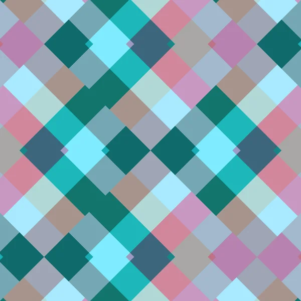 Kleurrijke naadloze patroon geometrische pleinen — Stockvector