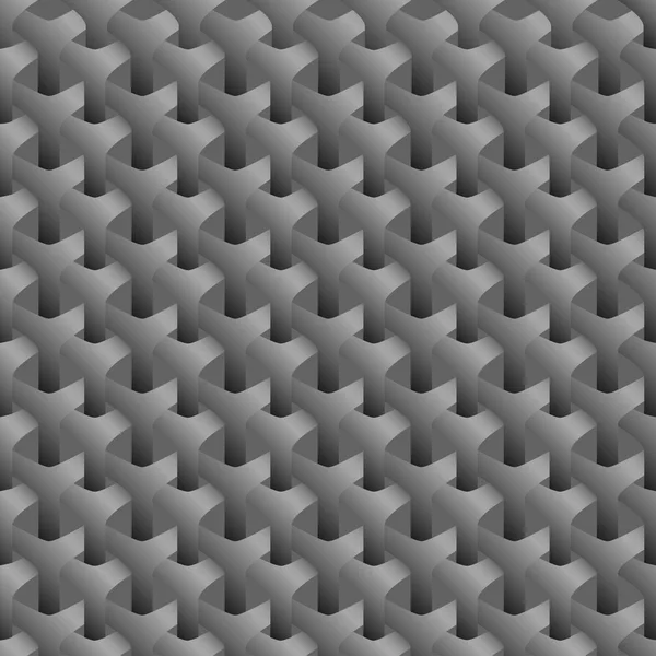 추상적인 배경 꼰된 껍질 흑백 패턴 원활한 — 스톡 벡터