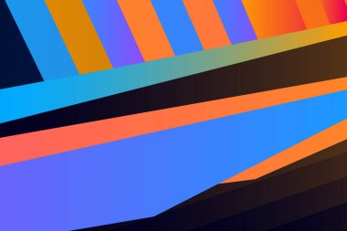 Minimum kapak grafiği, kopyalama alanı tasarımı. Neon mavisi renkli. Soyut 80 'lerin doku geometrik desen çizgileri. Dinamik çizgiler, akışkan arka plan. Sanatsal basit modern şablon vektörü 