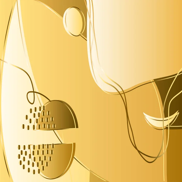 黄金の波抽象的な背景 現代のトレンディーな光沢のある休日テンプレート グラフィックデザインバナー ポスター グリーティングカード 招待状 お祝い ラベル ファッション テンプレート — ストックベクタ
