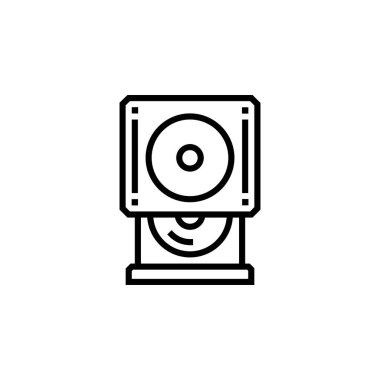dvd sürücü vektör simgesi. bilgisayar bileşeni ana hatları biçimi. Logo, sunum, web sitesi ve daha fazlası için mükemmel bir kullanım. Basit modern simge tasarım biçimi