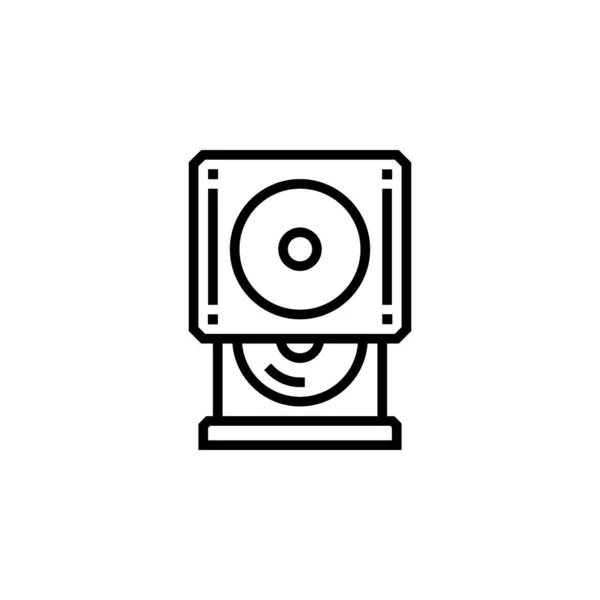 Dvd Drive Vector Icon Computer Component Icon Outline Style Perfect — Stock Vector