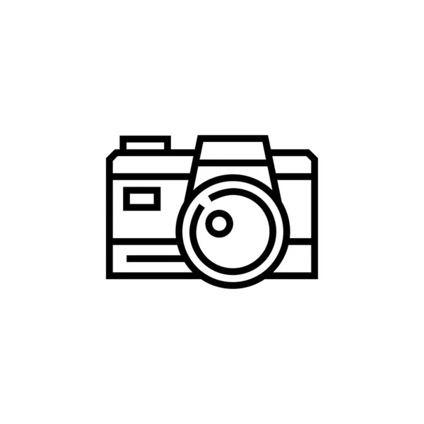 デジタルカメラのベクトルアイコン コンピュータコンポーネントアイコンアウトラインスタイル ロゴやプレゼンテーション ウェブサイトなどに最適です シンプルな現代のアイコンデザインラインスタイル — ストックベクタ