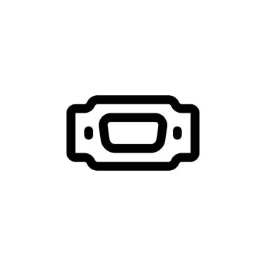 Vga port vektör simgesi. bilgisayar bileşeni ana hatları biçimi. Logo, sunum, web sitesi ve daha fazlası için mükemmel bir kullanım. Basit modern simge tasarım biçimi