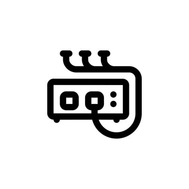 ağ merkezi vektör simgesi. bilgisayar bileşeni ana hatları biçimi. Logo, sunum, web sitesi ve daha fazlası için mükemmel bir kullanım. Basit modern simge tasarım biçimi