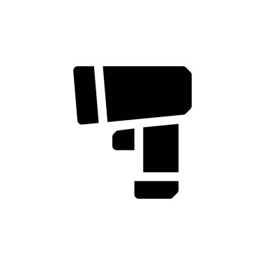 barkod okuyucu vektör simgesi. bilgisayar bileşeni simgesi katı biçimi. Logo, sunum, web sitesi ve daha fazlası için mükemmel bir kullanım. Basit modern simge tasarımı katı biçim