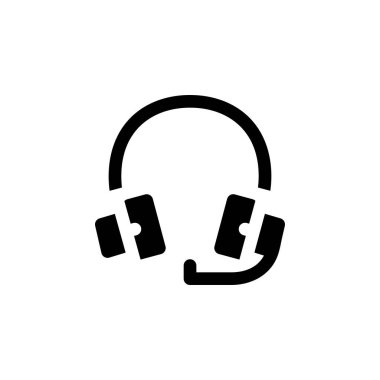 kulaklık vektör simgesi. bilgisayar bileşeni simgesi katı biçimi. Logo, sunum, web sitesi ve daha fazlası için mükemmel bir kullanım. Basit modern simge tasarımı katı biçim