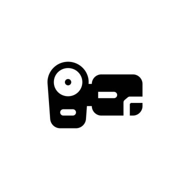 Kullanışlı kamera vektör simgesi. bilgisayar bileşeni ana hatları biçimi. Logo, sunum, web sitesi ve daha fazlası için mükemmel bir kullanım. Basit modern simge tasarımı katı biçim