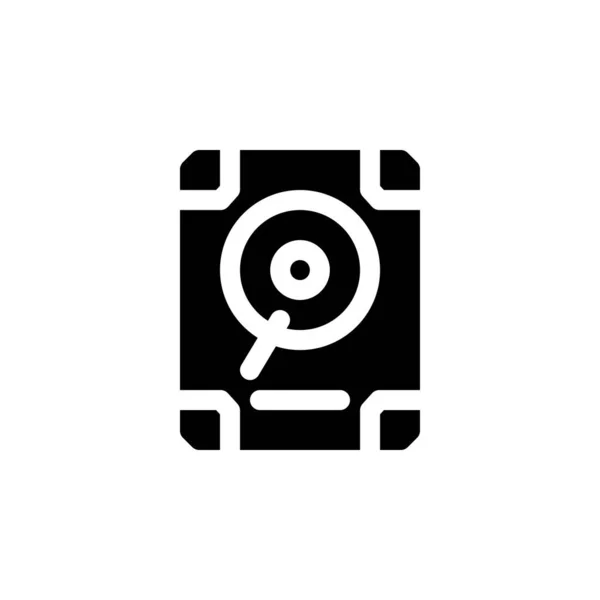 Sabit Disk Vektör Simgesi Bilgisayar Bileşeni Simgesi Katı Biçimi Logo — Stok Vektör