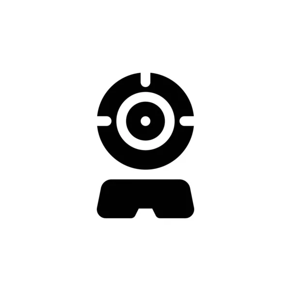 Веб Камера Вектор Значок Значок Компонента Комп Ютера Суцільний Стиль — стоковий вектор