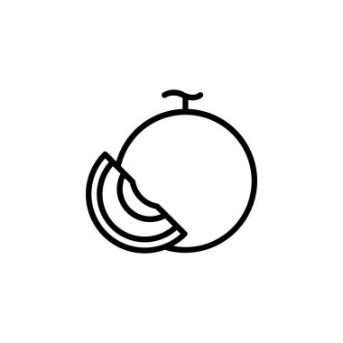 Kavun vektör simgesi. meyve ikonu taslak tarzı. Simge, logo, illüstrasyon, web sitesi ve daha fazlası için mükemmel bir kullanım. simge tasarımı biçimi