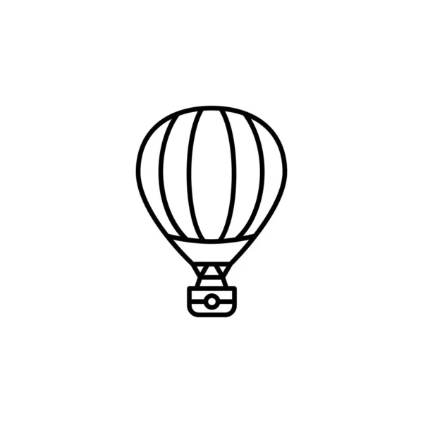 Air Balloon Vector Icon Transportation Vehicle Icon Outline Style Perfect — Stock Vector