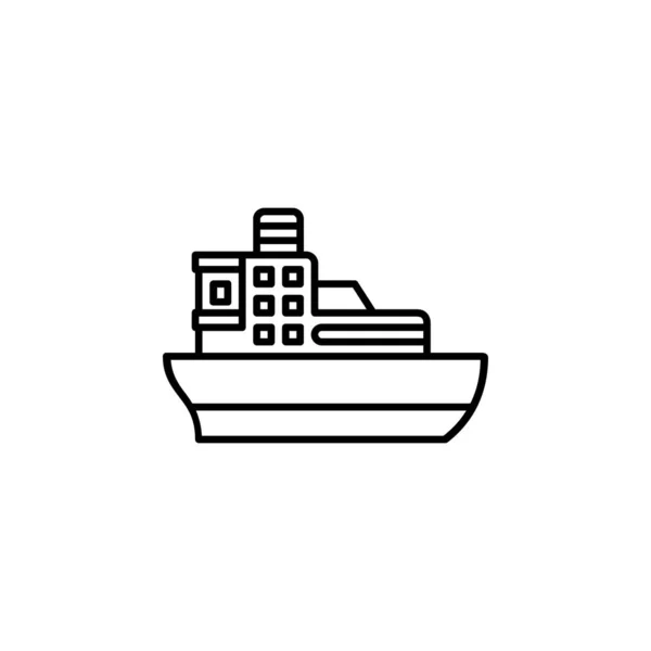 Icône Vectorielle Ferry Style Contour Des Icônes Transport Véhicule Utilisation — Image vectorielle