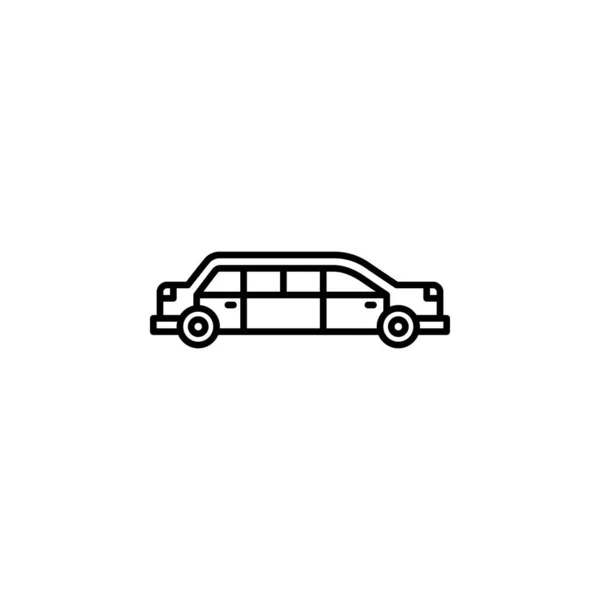 Limousine Vektor Ikon Transport Och Fordon Ikon Skissera Stil Perfekt — Stock vektor