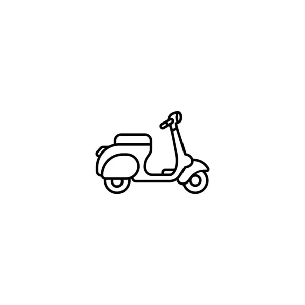 Scooter Vector Pictogram Vervoer Voertuig Pictogram Overzicht Stijl Perfect Gebruik — Stockvector