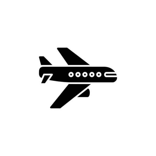 Düzlem Vektör Simgesi Ulaşım Araç Simgesi Katı Biçimde Simge Logo — Stok Vektör