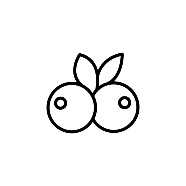 Blaubeeren Vektorsymbol Fruchtsymbole Umreißen Stil Perfekte Verwendung Für Icon Logo — Stockvektor