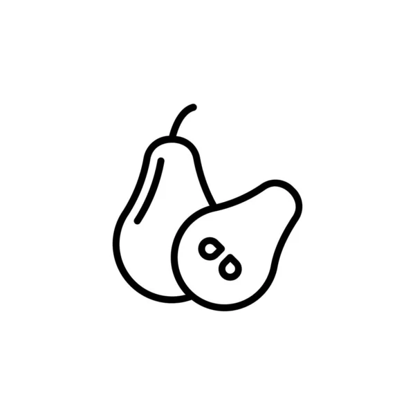 Birnenvektorsymbol Fruchtsymbole Umreißen Stil Perfekte Verwendung Für Icon Logo Illustration — Stockvektor