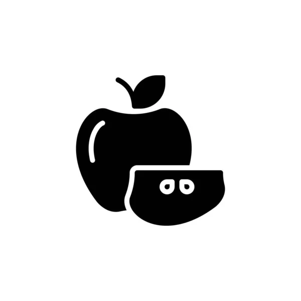 Apfelvektorsymbol Frucht Symbol Soliden Stil Perfekte Verwendung Für Icon Logo — Stockvektor