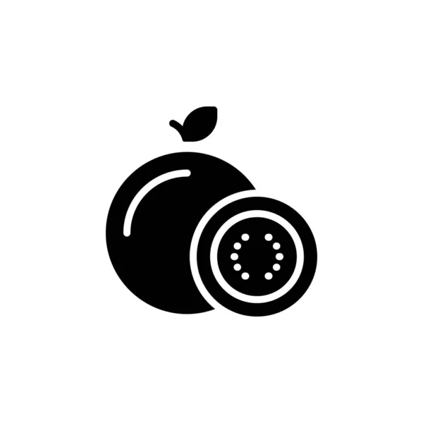 Guaven Vektorsymbol Frucht Symbol Soliden Stil Perfekte Verwendung Für Icon — Stockvektor
