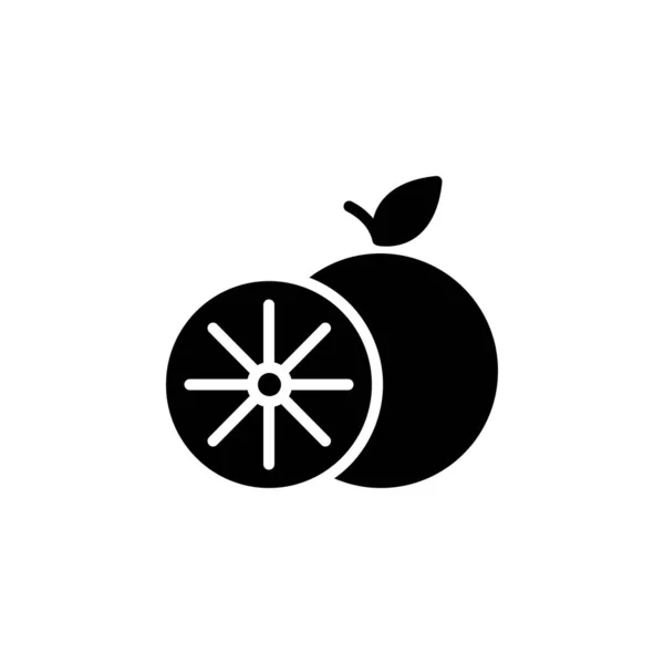 Orangefarbenes Vektorsymbol Frucht Symbol Soliden Stil Perfekte Verwendung Für Icon — Stockvektor