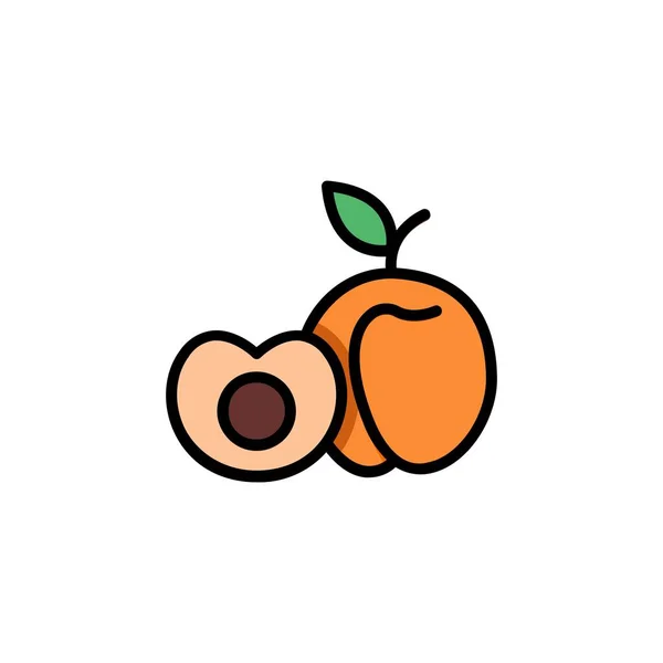 Apricot Vector Icon 입니다 아이콘은 스타일로 채워져 아이콘 일러스트 사이트등에 — 스톡 벡터