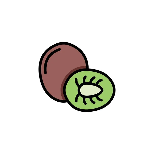 Kiwi Vektorsymbol Fruchtsymbol Gefüllt Zeilenstil Perfekte Verwendung Für Icon Logo — Stockvektor