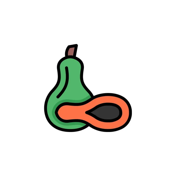 Papaya Vektorsymbol Fruchtsymbol Gefüllt Zeilenstil Perfekte Verwendung Für Icon Logo — Stockvektor