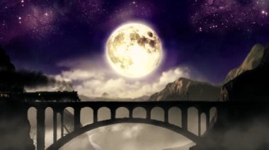 gece treni dağ Köprüsü'nde