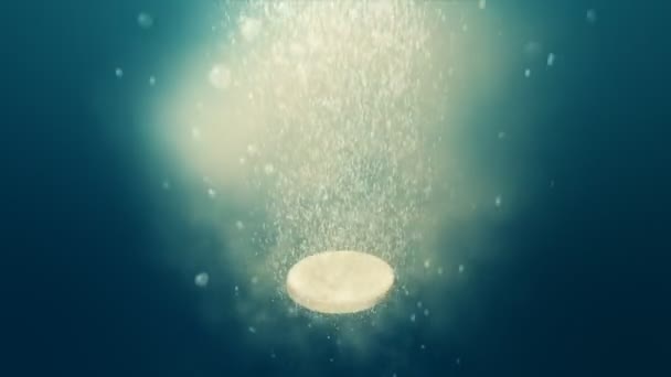 Pilule vertigineuse se dissout dans l'eau — Video