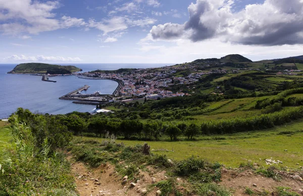 Vista da cidade de Horta, ilha do Faial, Açores — Fotografia de Stock