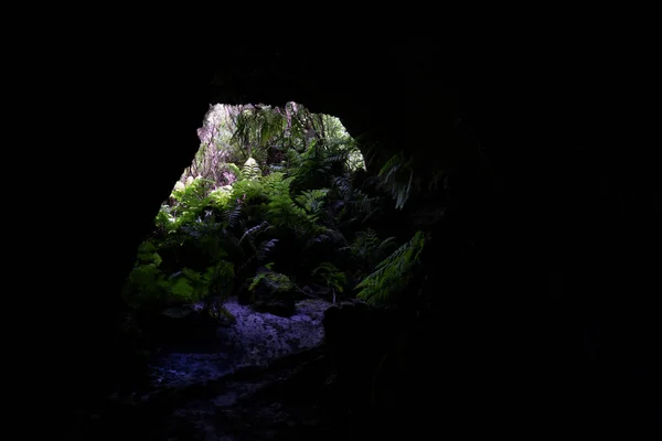 Tunneln i Lava Furna De Frei Matias, Pico ön, Azorerna — Stockfoto