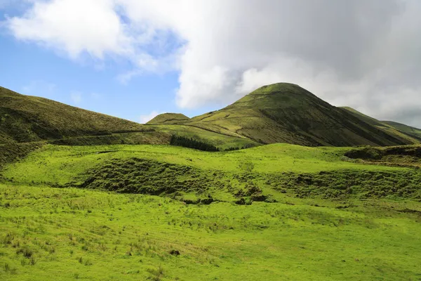 Typische Landschaft der Insel Sao Jorge, Azoren — Stockfoto