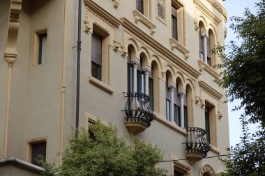 Quartiere Coppede, eğlenceli ve büyülü mimari 1913-1927 yılları arasında mimar Gino Coppede, Roma, İtalya